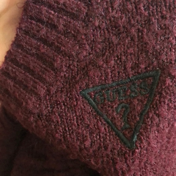 Guess Maroon Gathered Sweater - Picture 9 of 10
